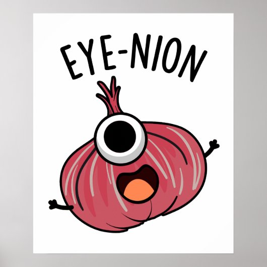 Poster Jeu d'oignon drôle de l'oeil (Devant)