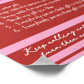 Poster Jeu échange cadeau secret Père Noël Cabana Pink (Coin)