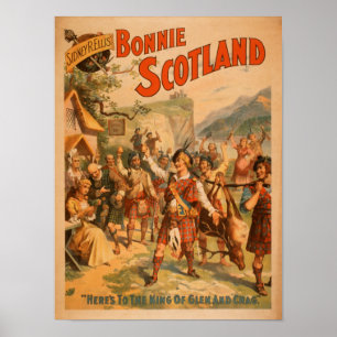 Poster Jeu écossais 2 de Bonnie Ecosse de Sidney R.