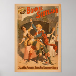 Poster Jeu écossais 3 de Bonnie Ecosse de Sidney R.