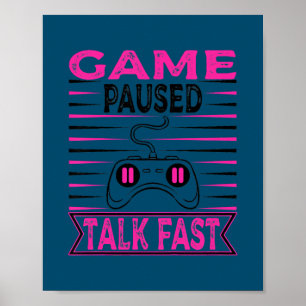 Poster Jeu Enfant En Pause Parle Vite Pour Joueurs De Jeu