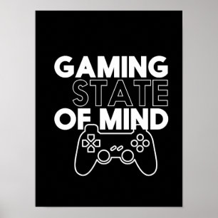 Poster Jeu État de l'esprit Jeux vidéo Geek et Nerd