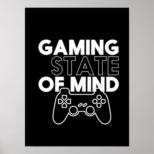 Poster Jeu État de l'esprit Jeux vidéo Geek et Nerd (Devant)