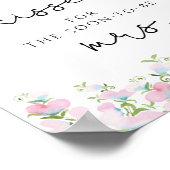 Poster Jeu Floral Devine Combien de Bisous Mariage Po (Coin)