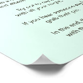 Poster Jeu Floral Sleeping Deer Green "Don't Say Baby" (Coin)