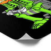 Poster Jeu Halloween Skeleton Jack-o'-lantern Gamer Boy (Coin)