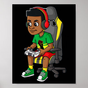 Poster Jeu Junetdix Gamer Fun Boys Enfants Ados Jeu