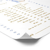 Poster Jeu numérique 'Champagne Bleu Ruban Would She Rath (Coin)