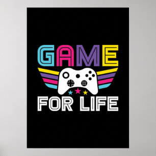Poster Jeu Pour La Vie - Amusant Joueur Vidéo, Humour De