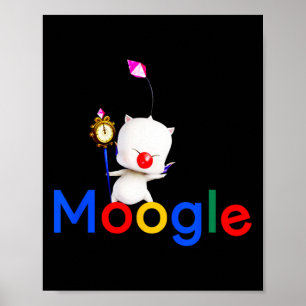 Poster Jeu Retro Kawaii Jeu Vidéo Moogle Kupo Gamer 1