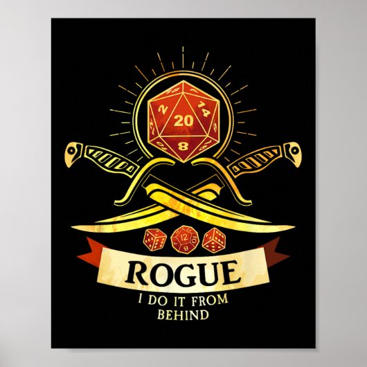 Poster Jeu Rpg Cl Fantasy Gamer Rogue (Devant)