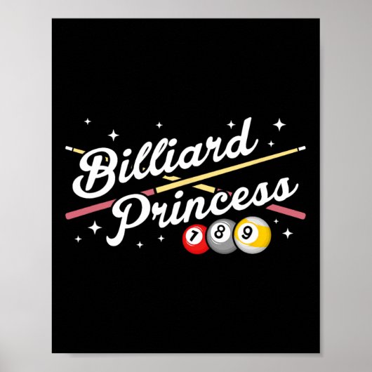 Poster Jeu Snooker Billard Princess Pool Joueurs Billia (Devant)
