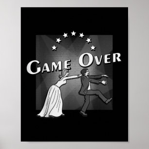 Poster Jeu Sur, Mariage, Mariage, Mariée Et Groom, Gif