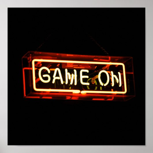 Poster Jeu sur Neon Sign Sports Jeu Gamer (Devant)