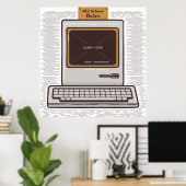 Poster Jeu sur PC ancien (Bureau à domicile)