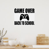 Poster jeu sur retour à l'école blanc (Cuisine)