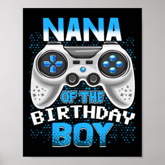 Poster Jeu Vidéo Anniversaire Fête Nana Du Garçon Anniver