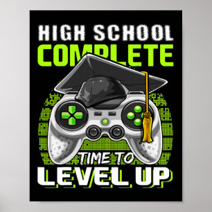 Poster Jeu Vidéo Complet de l'école Cadeau Graduation Sen