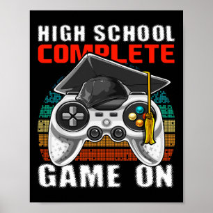 Poster Jeu Vidéo Complet de l'école Cadeau Graduation Sen