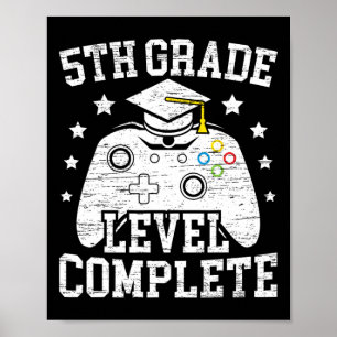 Poster Jeu vidéo de fin d'études de niveau scolaire compl