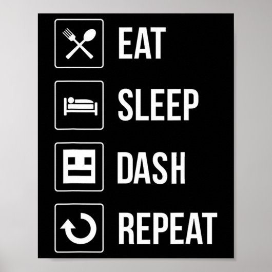 Poster Jeu vidéo de géométrie Sleep Dash Repeat Joueur  (Devant)
