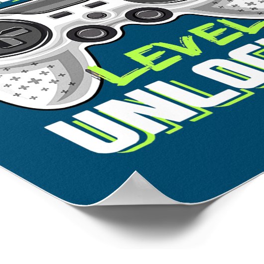 Poster Jeu vidéo déverrouillé de 2e année (Coin)