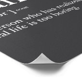 Poster Jeu vidéo drôle Définition de jeu vidéo Joueur _ D (Coin)