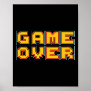 Poster Jeu vidéo drôle rétro arcade des années 80 Nostalg