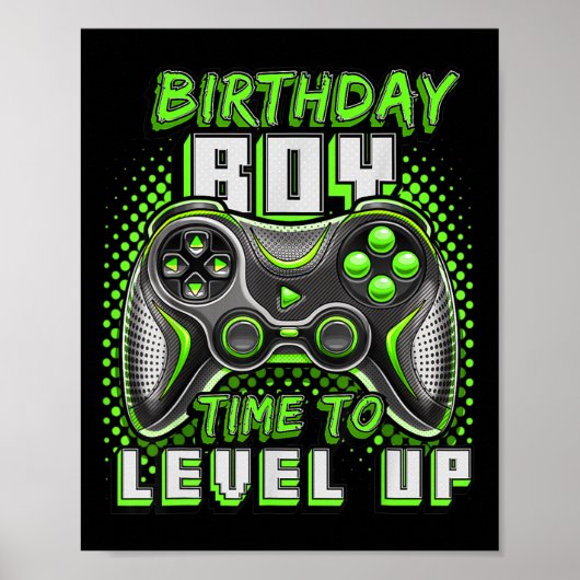 Poster Jeu Vidéo Jeu Anniversaire Fête Garçon (Devant)