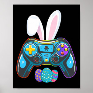 Poster Jeu Vidéo Oeufs Bunny Costume Pâques Garçons Enfan