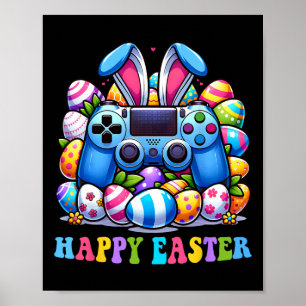 Poster Jeu Vidéo Oeufs Bunny Costume Pâques Garçons Enfan