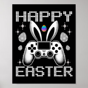 Poster Jeu Vidéo Oeufs Bunny Costume Pâques Garçons Enfan