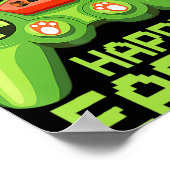 Poster Jeu Vidéo Pâques Bunny Gaming Contrôleur Gamer Bo (Coin)