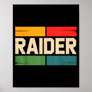 Poster Jeu vidéo Raider Vintage Retro Hommes Femmes Fille