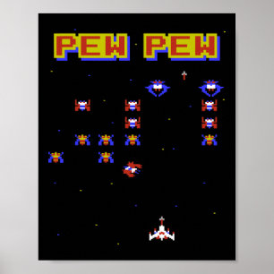 Poster Jeu vidéo rétro jeu d'école 80 vintage jeu