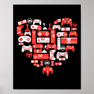 Poster Jeu Vidéo Valentines Chemise de Jour Pour Garçons