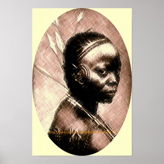 Poster Jeune Africaine Yuli Ikelemba fille croix Hatch ar (Devant)