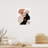 Poster Jeune belle femme afro-américaine (Cuisine)