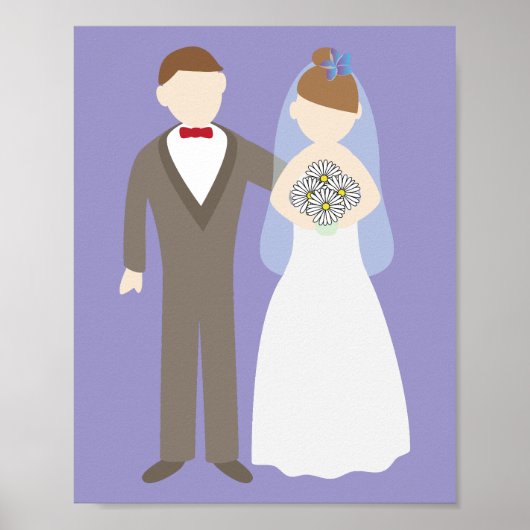 Poster Jeune couple marié (Devant)