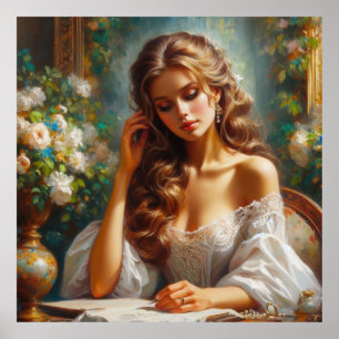 Poster Jeune dame victorienne