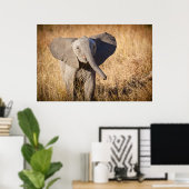 Poster Jeune éléphant de savane (Bureau à domicile)