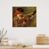 Poster Jeune Espagnole avec guitare par Pierre Renoir (Cuisine)