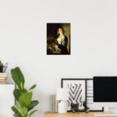 Poster Jeune femme à la bougie (Bureau à domicile)