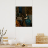 Poster Jeune Femme Assis À Un Virginal (Cuisine)