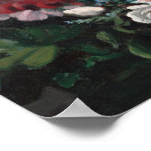 Poster Jeune femme avec des pivoies Frédéric Bazille (Coin)