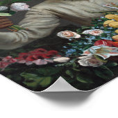 Poster Jeune femme avec des pivoines | Fré dé ric Bazil (Coin)