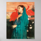 Poster Jeune femme avec Ibis Fine Art par Edgar Degas (Devant)