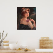 Poster Jeune femme avec un griffon de Lilac (Cuisine)