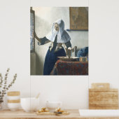 Poster Jeune femme avec un lanceur d'eau par Vermeer (Cuisine)