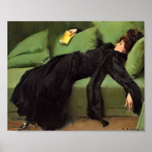 Poster Jeune Femme Décadente Après La Danse Céramique Jus